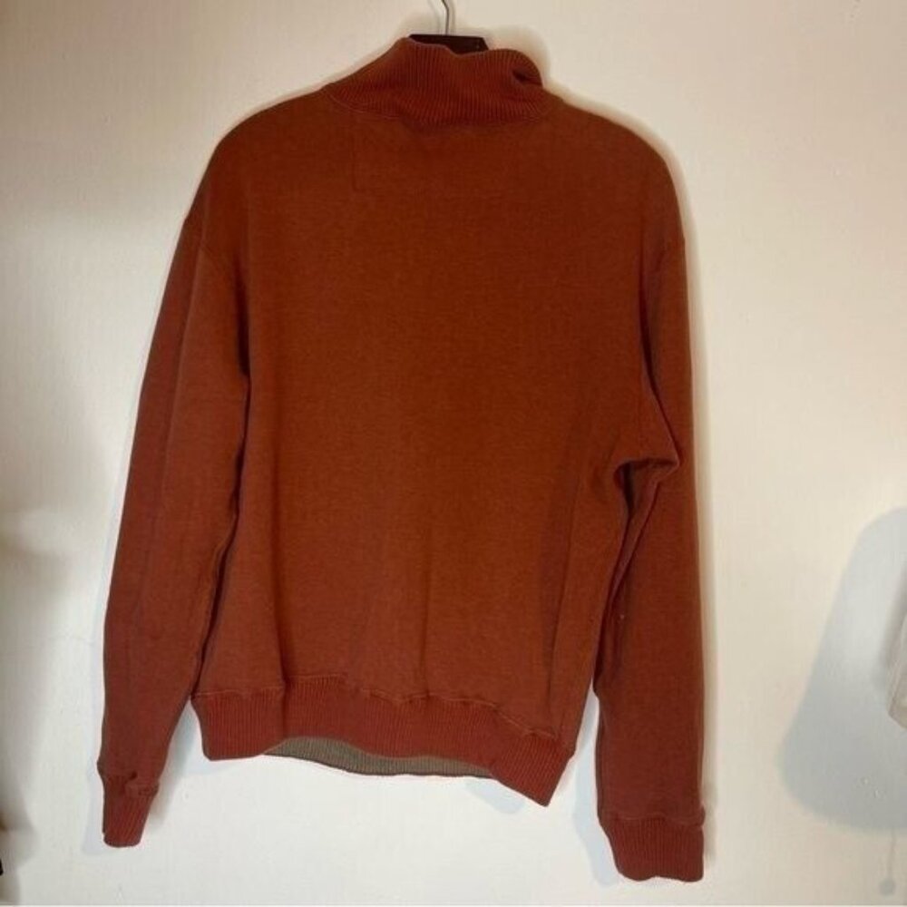 Men's Orange Pullover Sweater - Picture 3 of 4